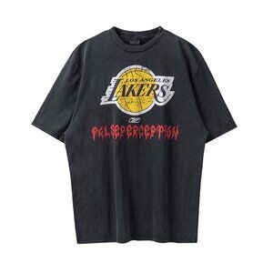 Purey Cracked Basketball Flame Print Short Sleeves